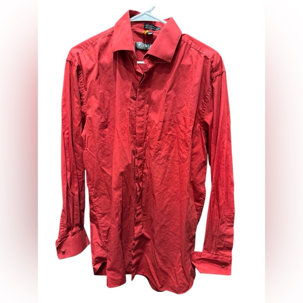 Stacy Adam’s Men's Red Dress Shirt size LARGE